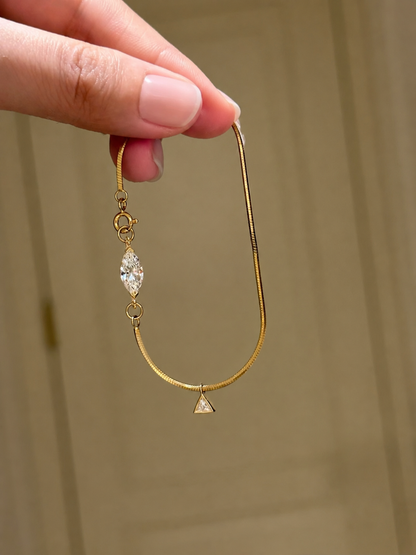 Marquise Grace Snake Chain Bracelet