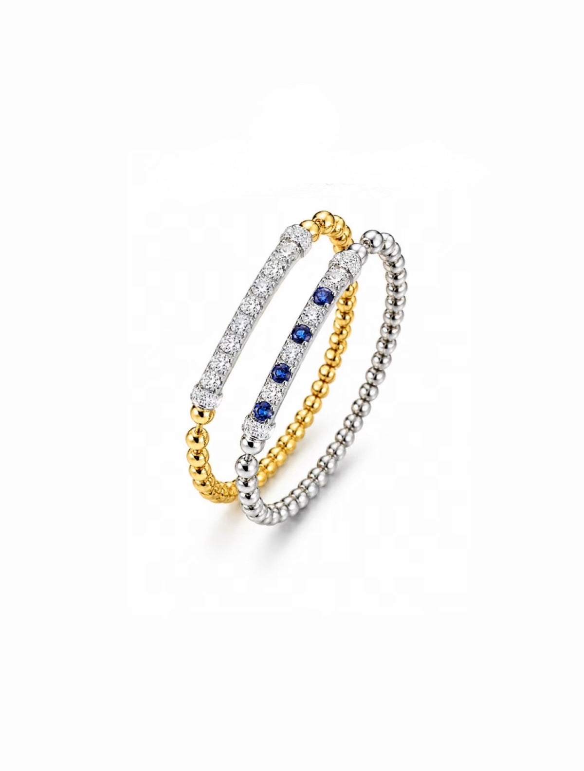 Lunelle Atelier beaded pavé stretch bracelet featuring small sparkling beads and a flexible design for comfortable wear.