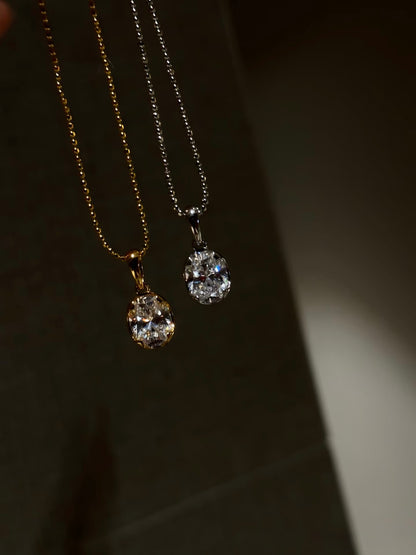 Silver Veil Pendant Necklace - Lunelle Atelier