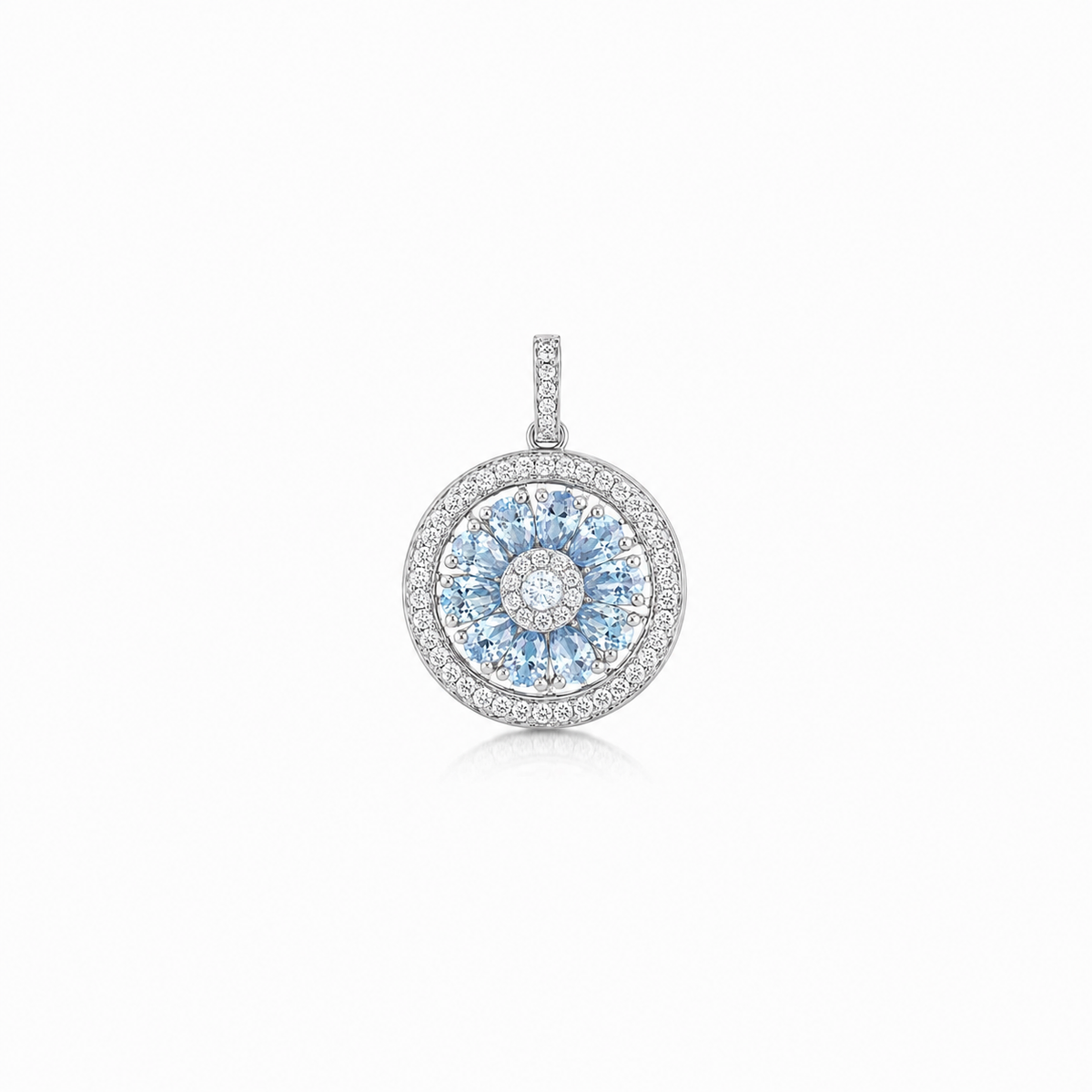 Lunelle Atelier spinning compass pendant necklace with enhancer clasp, featuring a detailed, rotating compass design on a chain.