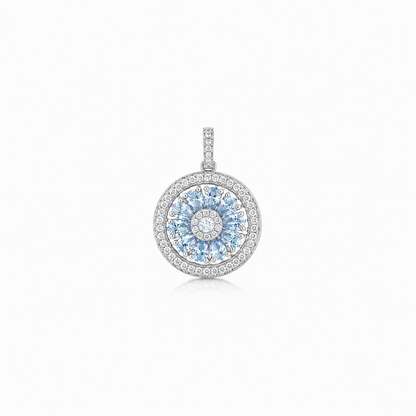 Lunelle Atelier spinning compass pendant necklace with enhancer clasp, featuring a detailed, rotating compass design on a chain.