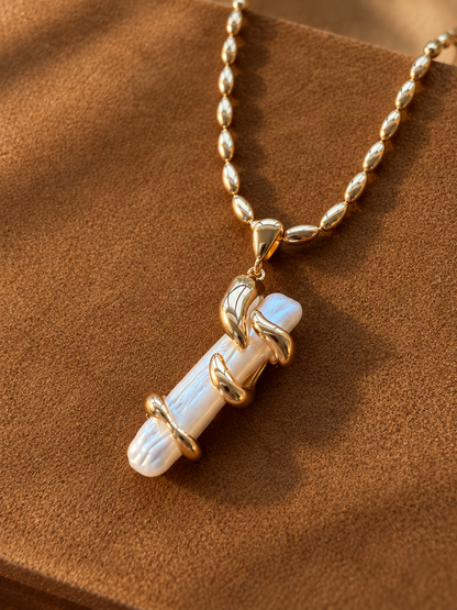Fluid Wrap Baroque Freshwater Pearl Necklace