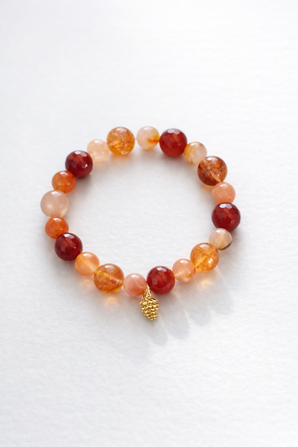 Crimson Bloom Agate Bracelet - Lunelle Atelier