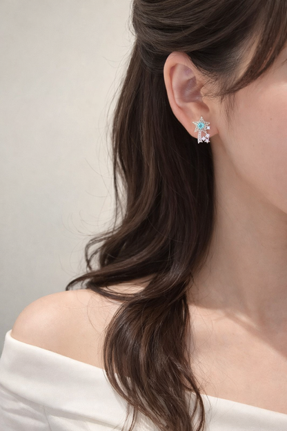 Shooting Star Paraiba Blue Earrings | Sterling Silver - Lunelle Atelier