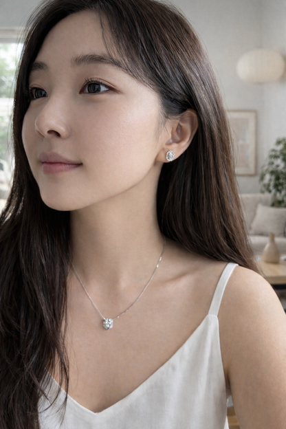 Baguette Bloom Earrings | Sterling Silver - Lunelle Atelier