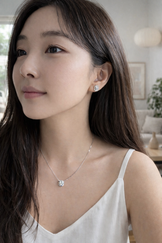 Baguette Bloom Earrings | Sterling Silver - Lunelle Atelier