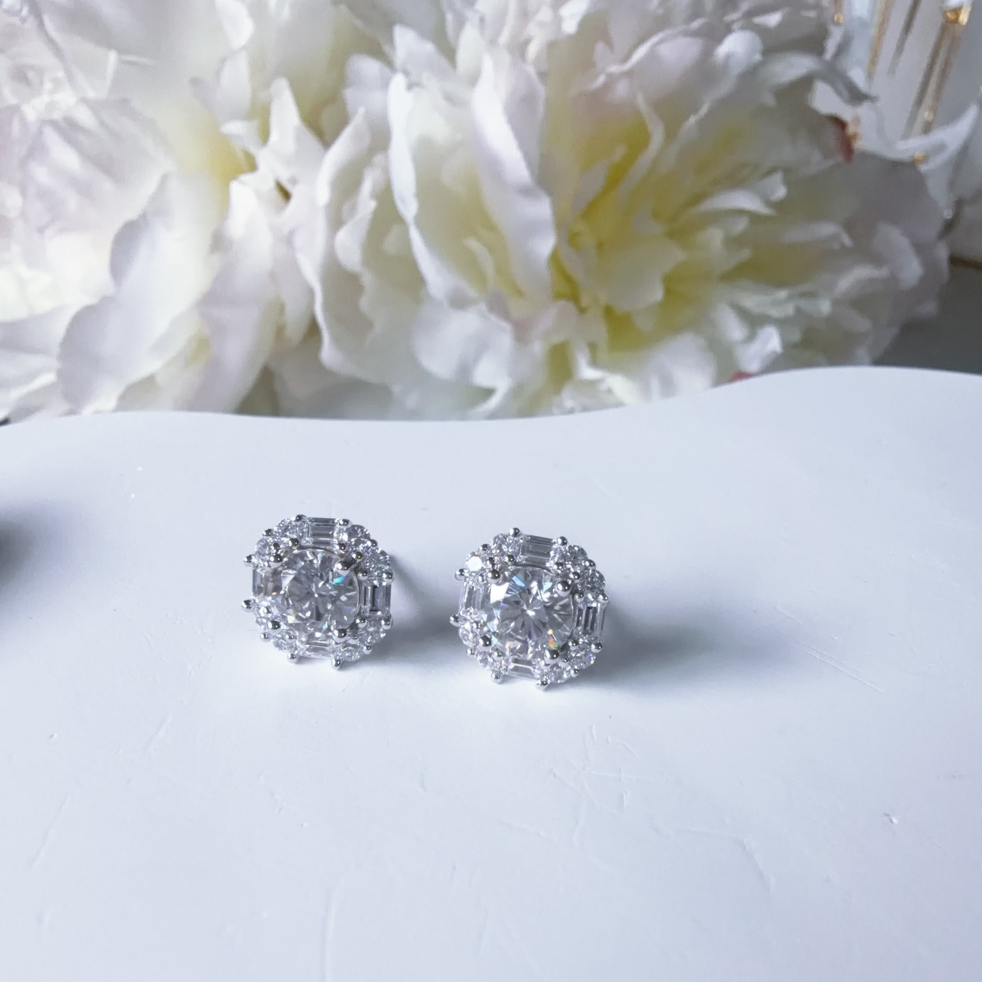 Baguette Bloom Earrings | Sterling Silver - Lunelle Atelier