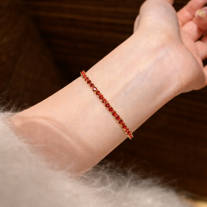 Ruby Aura | Corundum Tennis Bracelet - Lunelle Atelier