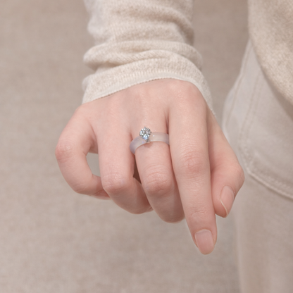 Chalcedony Aura Ring - Lunelle Atelier