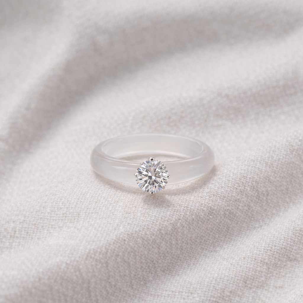 Chalcedony Aura Ring - Lunelle Atelier