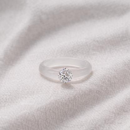 Chalcedony Aura Ring - Lunelle Atelier