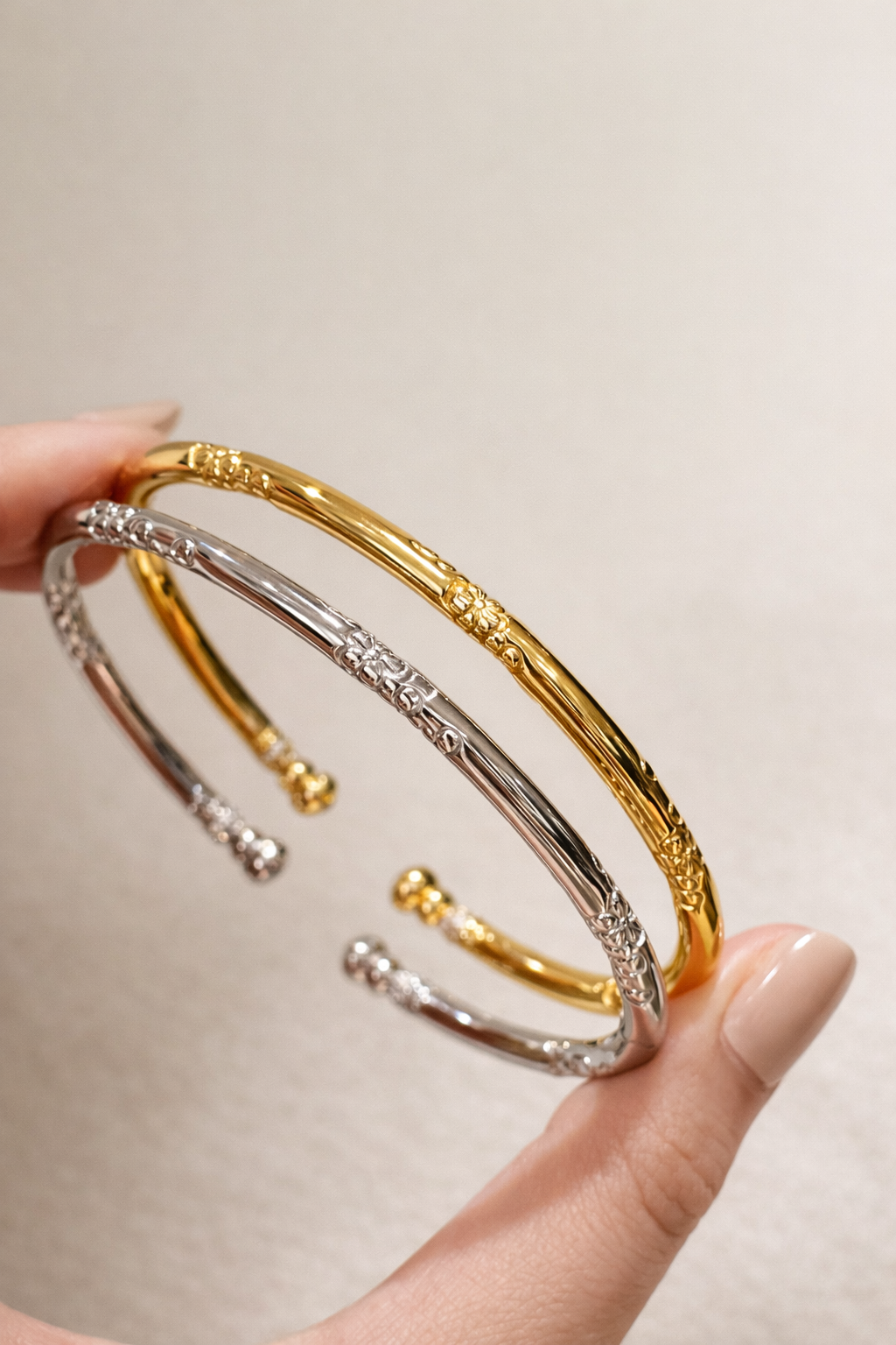 Slim Open Chime Bangle - Lunelle Atelier