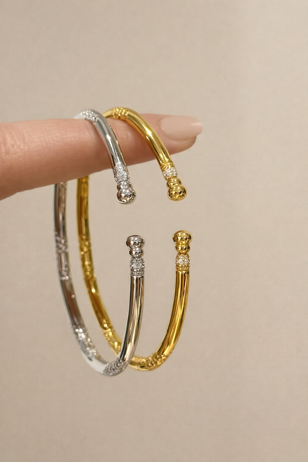 Slim Open Chime Bangle - Lunelle Atelier