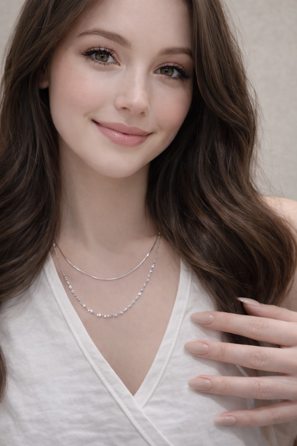 Soft Glow Double Layer Snake Chain Necklace - Lunelle Atelier