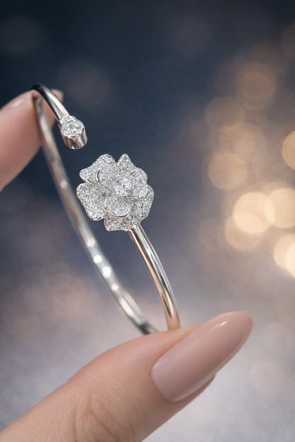 Camellia Bloom Bangle - Lunelle Atelier