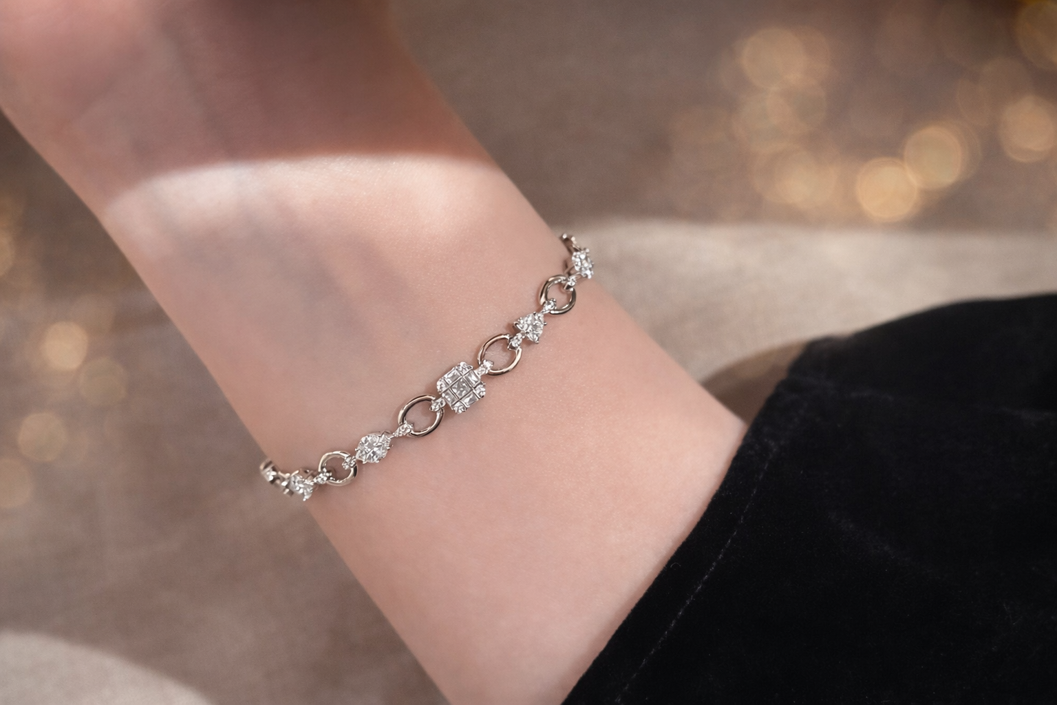 Halo Geometry Bracelet - Lunelle Atelier