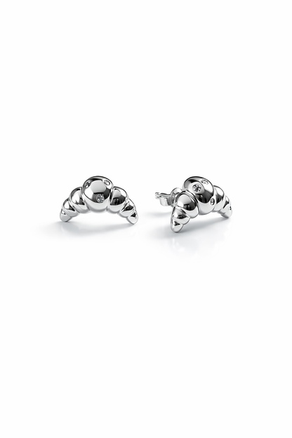 Croissant Spark Stud Earrings - Lunelle Atelier