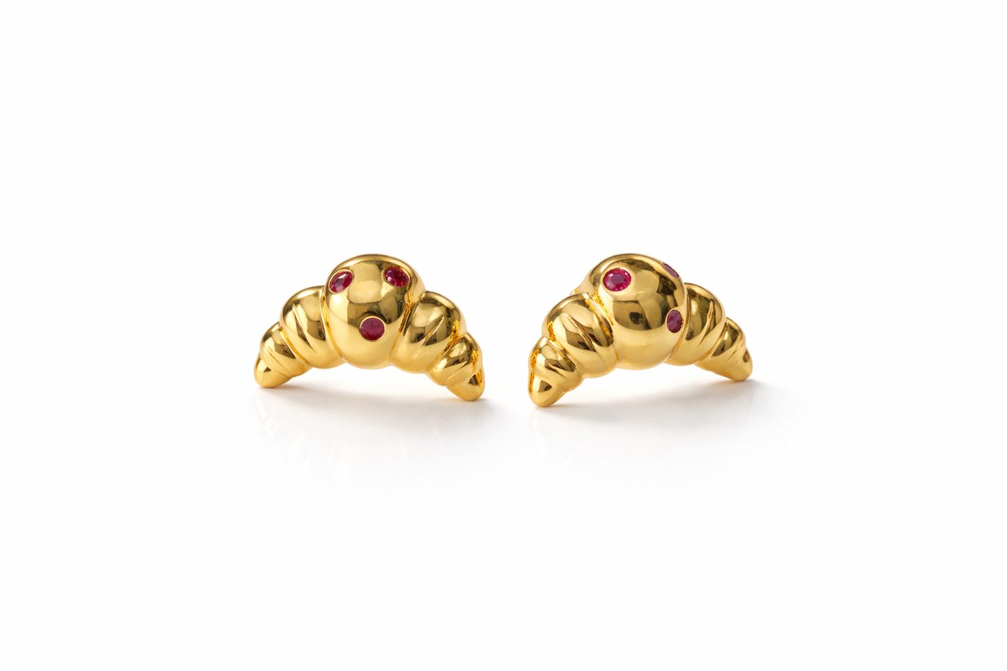 Croissant Spark Stud Earrings - Lunelle Atelier