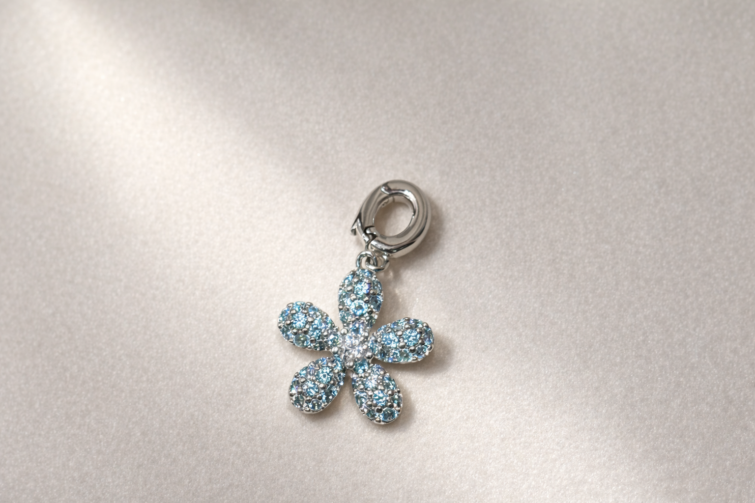 Spring Glimmer Blue Blossom Charm - Lunelle Atelier