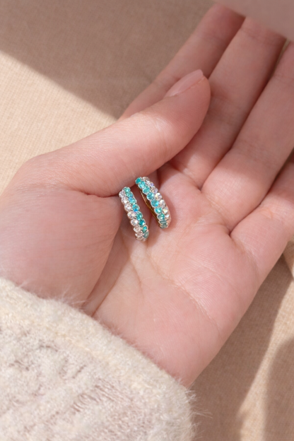 Mint Duo Hoop Earrings - Lunelle Atelier