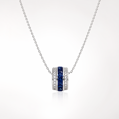 Midnight Riva Pendant Necklace | Lab-Grown Blue Sapphire - Lunelle Atelier