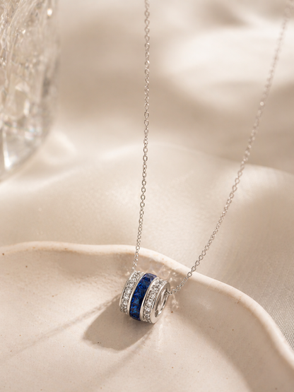 Midnight Riva Pendant Necklace | Lab-Grown Blue Sapphire - Lunelle Atelier