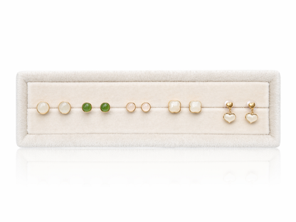Lumi Jade Stud Collection | Sterling Silver - Lunelle Atelier