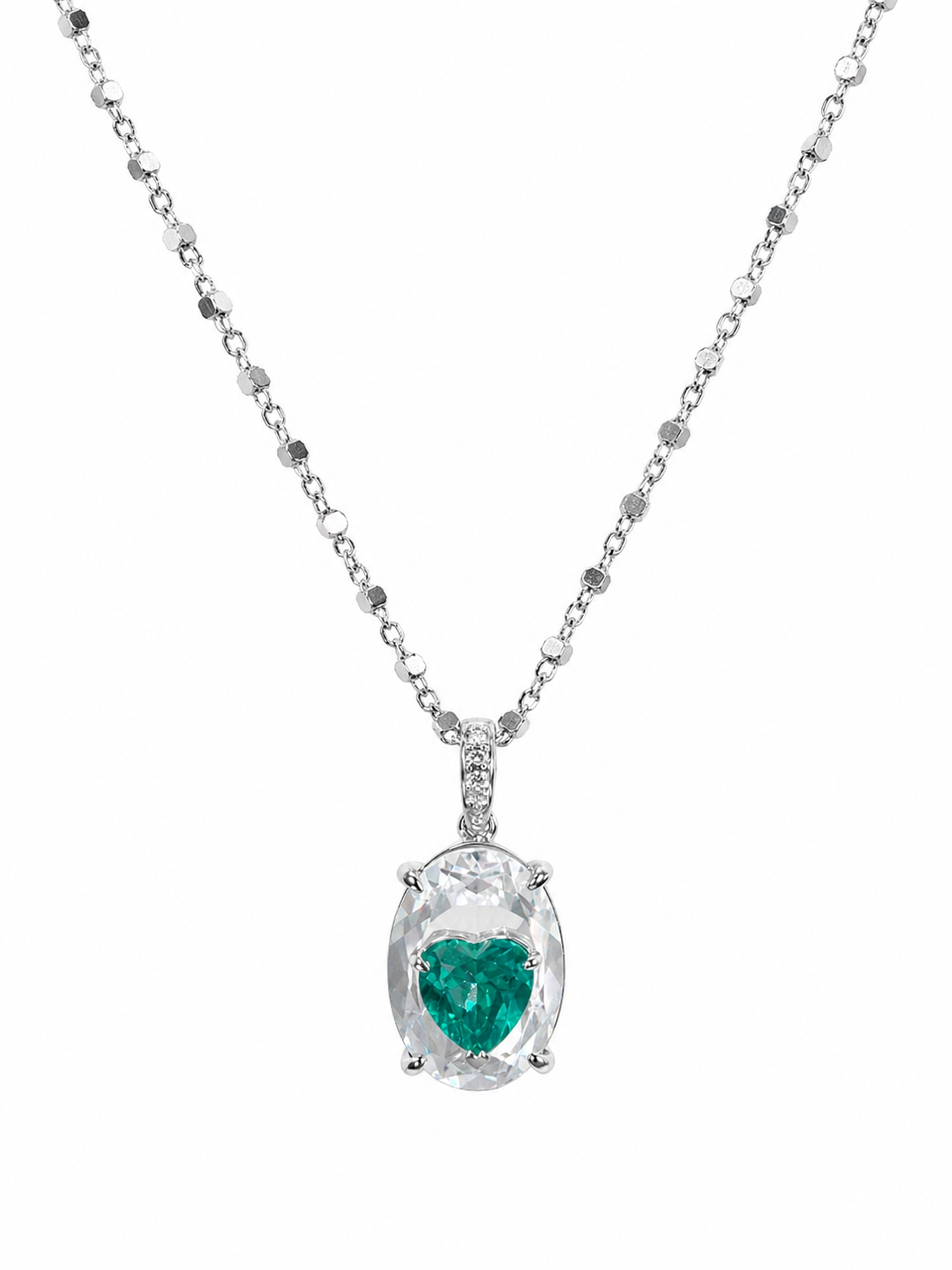 Heart of Light Pendant｜Paraiba Blue Lab-Grown Gemstone - Lunelle Atelier