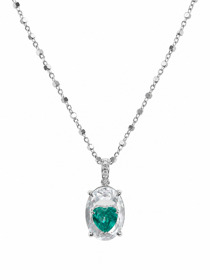 Heart of Light Pendant｜Paraiba Blue Lab-Grown Gemstone - Lunelle Atelier