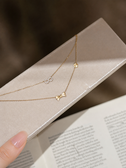 Infinity Grace Layered Necklace - Lunelle Atelier