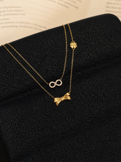 Infinity Grace Layered Necklace - Lunelle Atelier