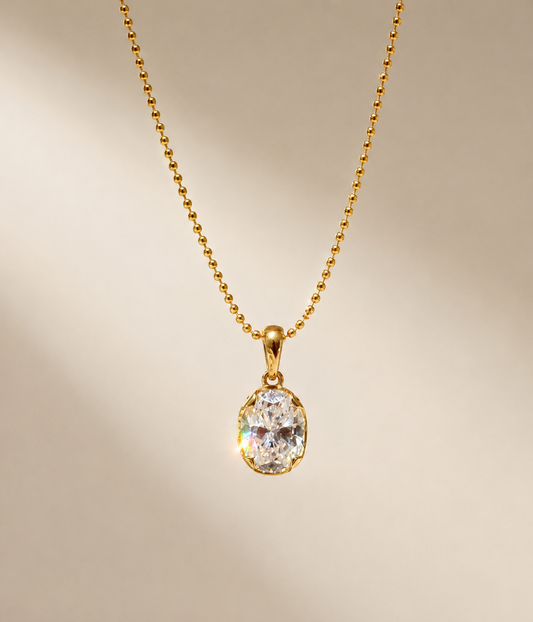 Silver Veil Pendant Necklace - Lunelle Atelier