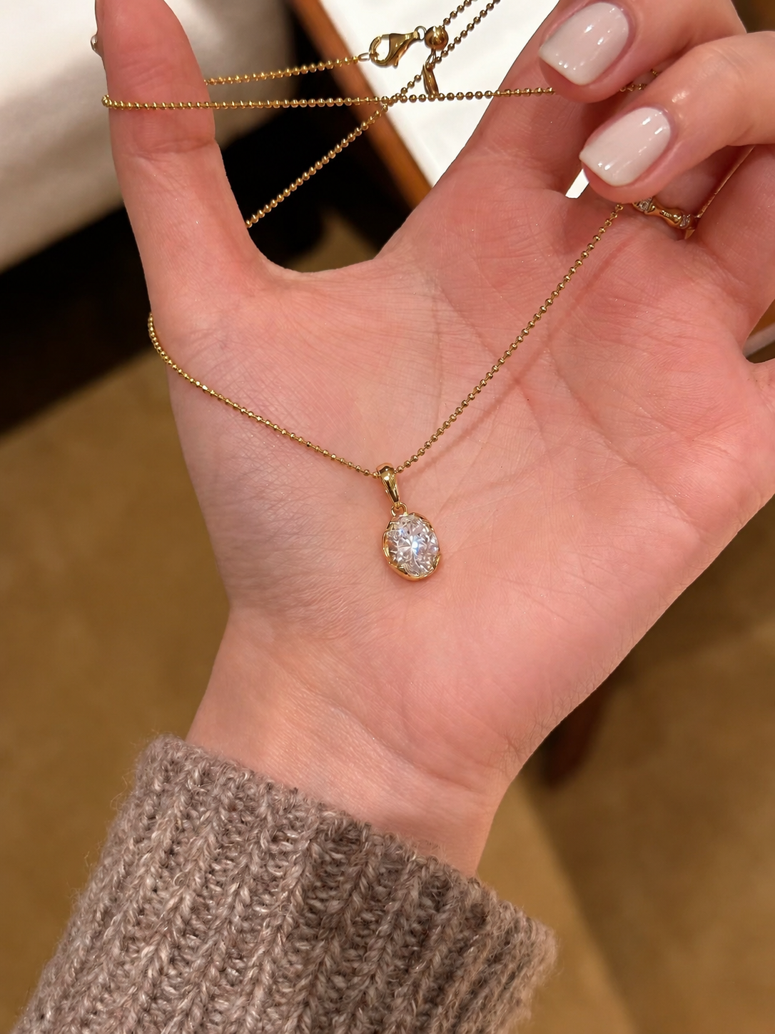 Silver Veil Pendant Necklace - Lunelle Atelier