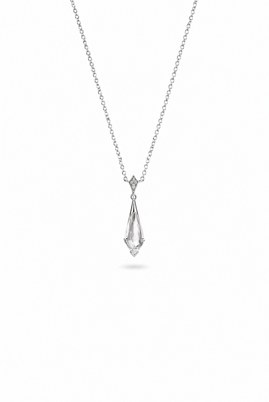 Cold Light Crystal Drop Necklace - Lunelle Atelier