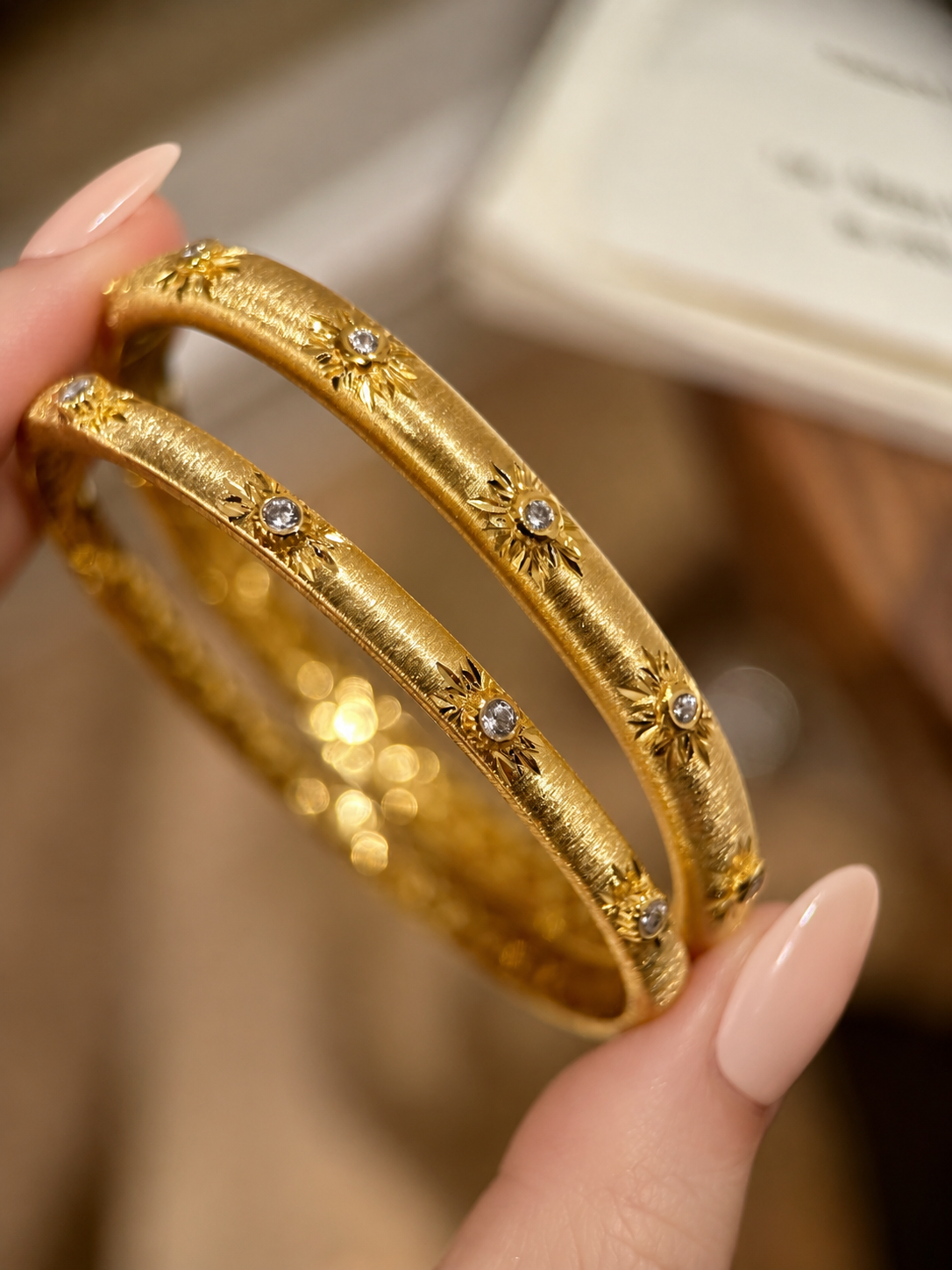 Stella Brushed Star Bangle - Lunelle Atelier