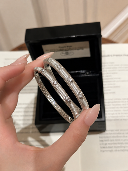 Stella Brushed Star Bangle - Lunelle Atelier