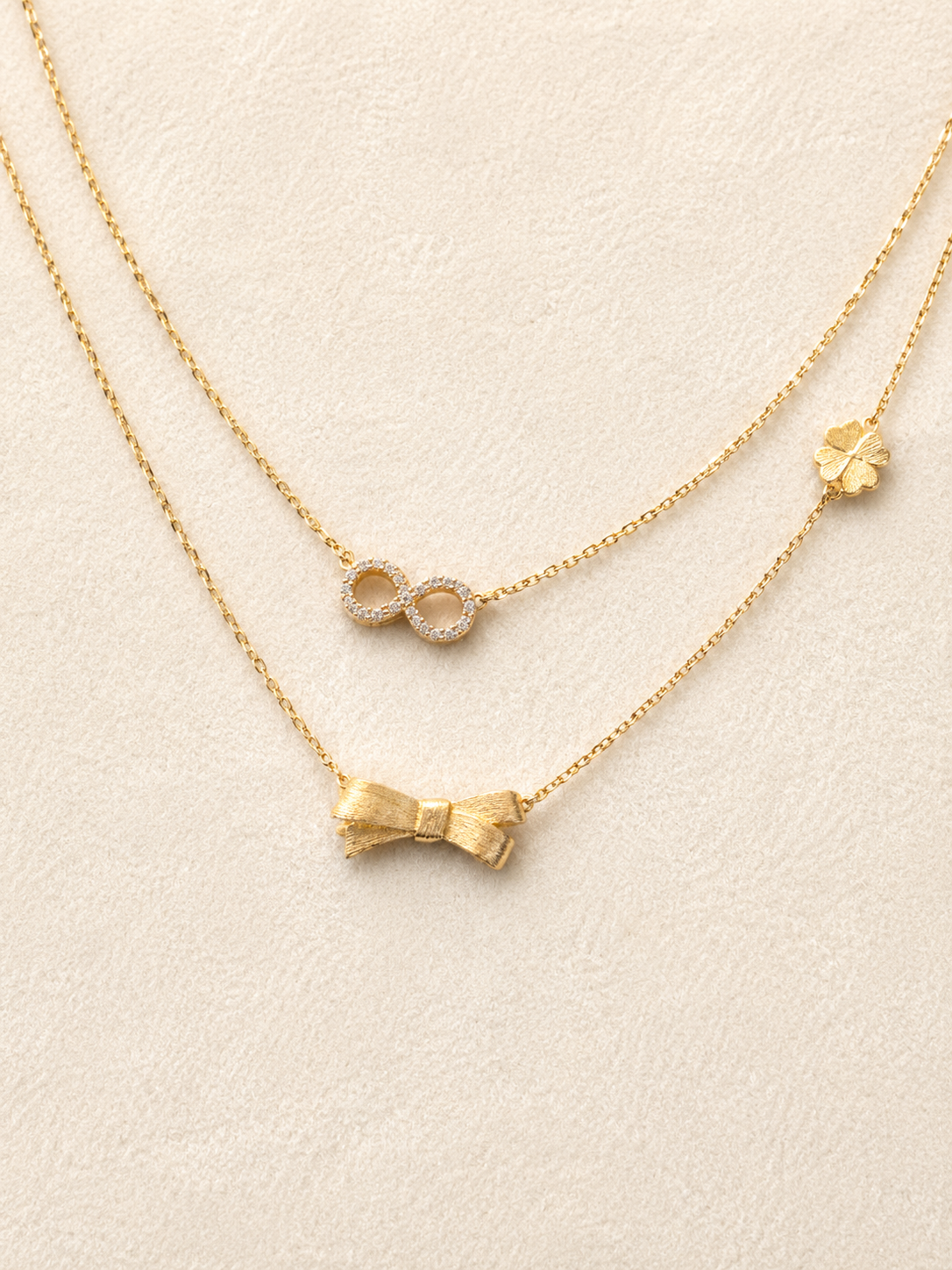 Infinity Grace Layered Necklace - Lunelle Atelier