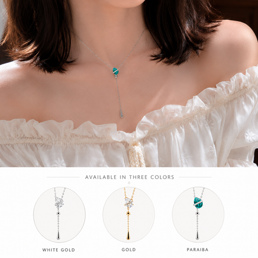 Dew Drop Lariat Necklace