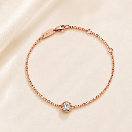 Single Bubble Moissanite Bracelet