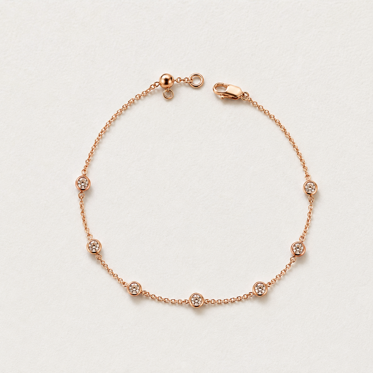 Lunelle Atelier Luna Bubble Bracelet featuring round bubble beads and delicate chain design on a white background.
