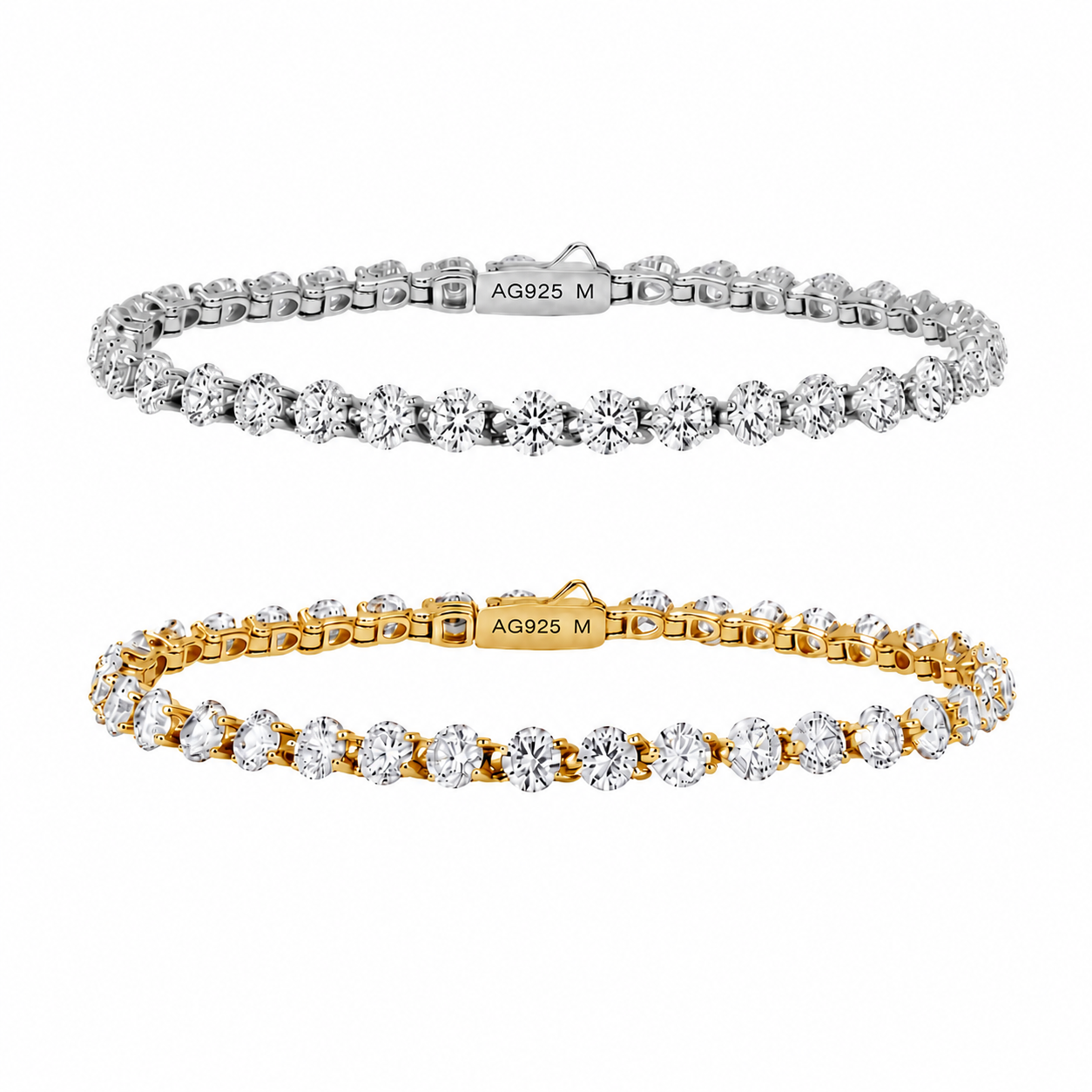 Lunelle Atelier floating round-cut tennis bracelet with sparkling gemstones on delicate chain, elegant jewelry accessory