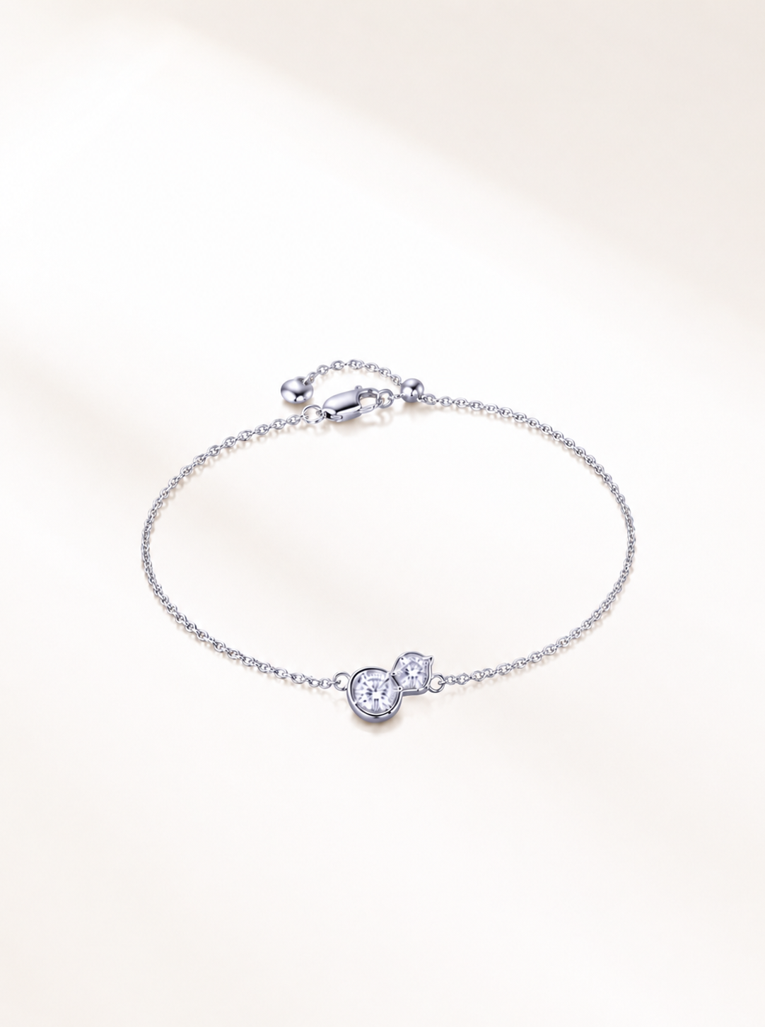 Lunelle Atelier Lucky Gourd Lab-Grown Diamond Adjustable Bracelet with intricate gourd-shaped design and sparkling diamonds.