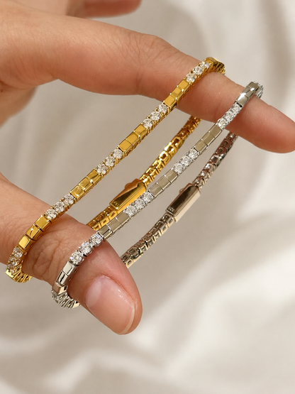 Modern Bar Tennis Bracelet