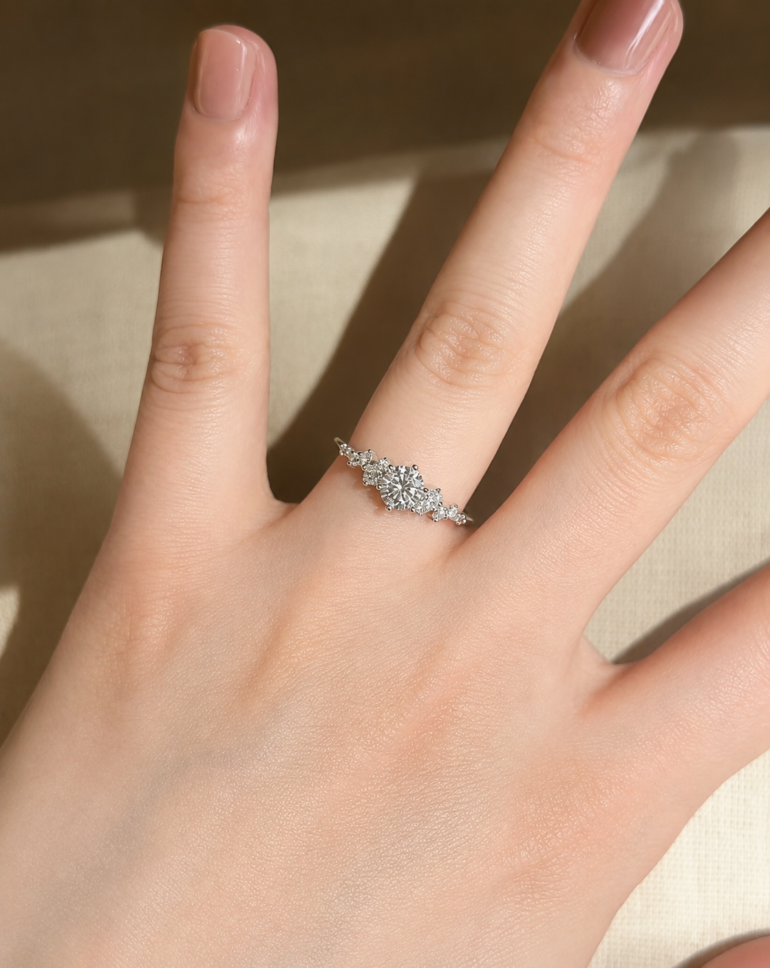 Lunelle Atelier Bloom 0.70 CTW lab-grown diamond ring featuring sparkling diamonds and elegant design.