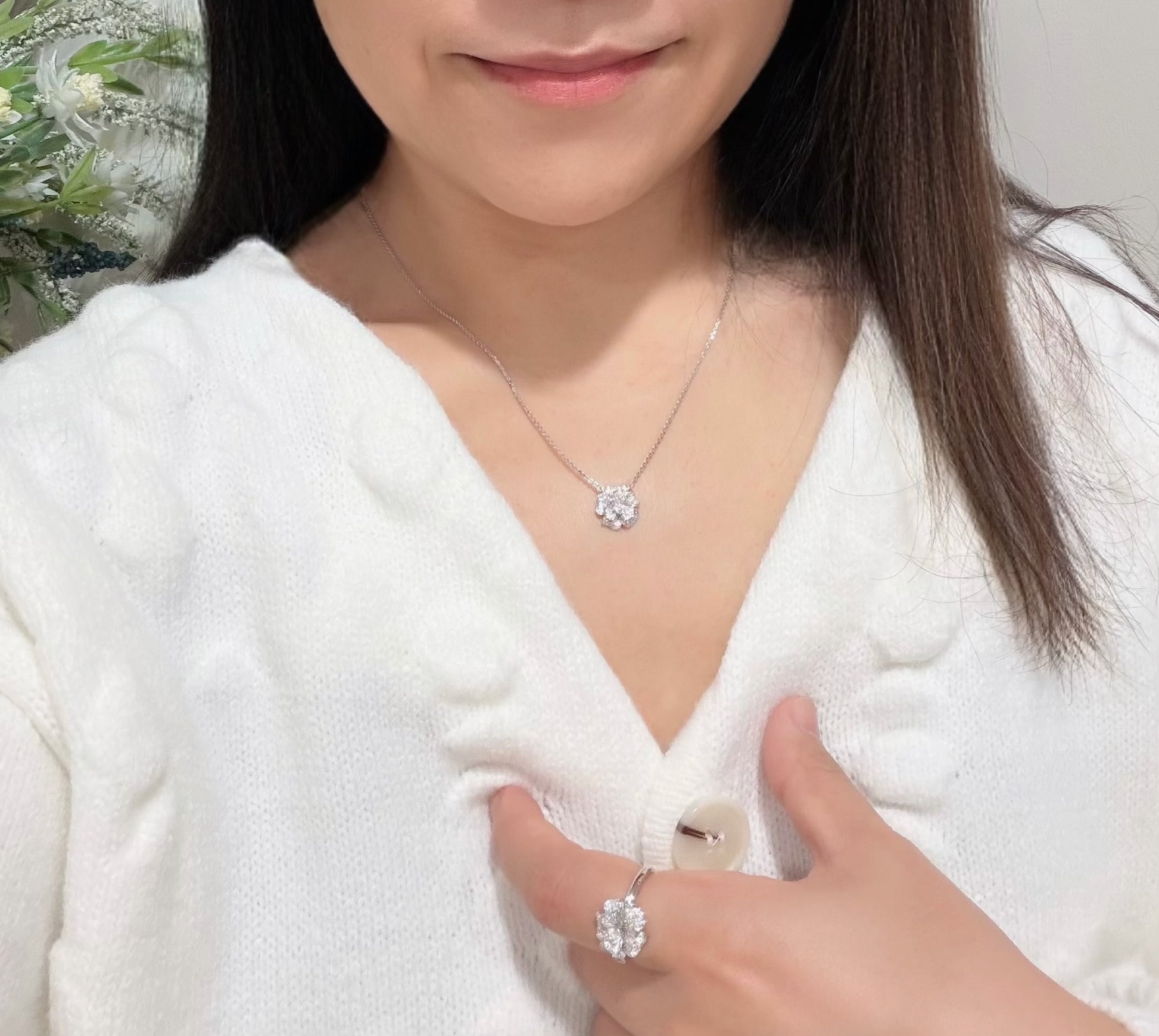 Camellia Bloom Necklace - Lunelle Atelier