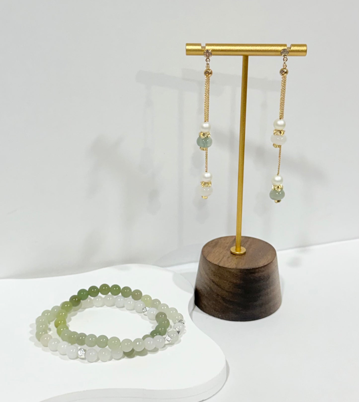 Tianshan Jade Drop Earrings - Lunelle Atelier
