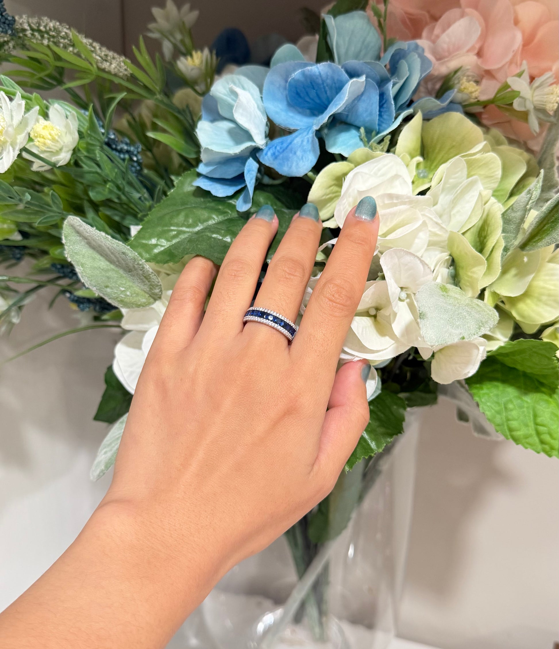 Midnight Riva Lab-Grown Sapphire Band - Lunelle Atelier