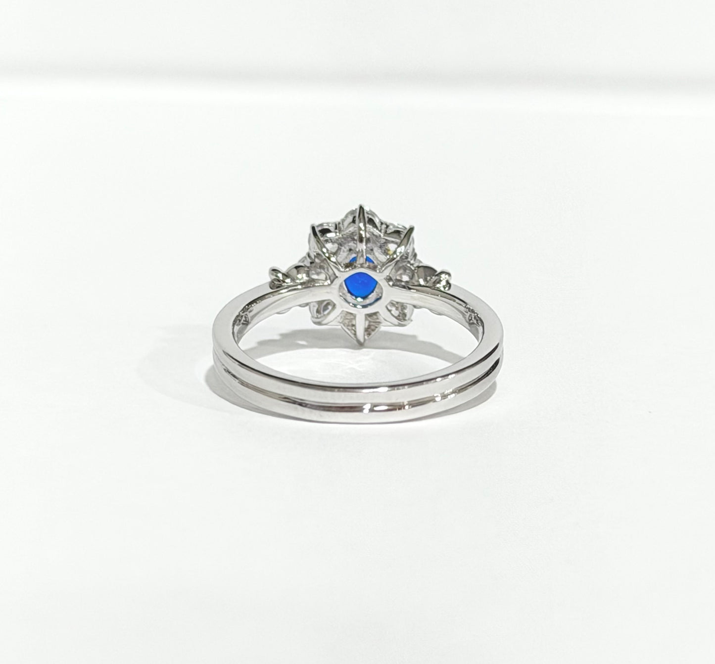 Midnight Bloom Lab-Grown Sapphire Ring - Lunelle Atelier