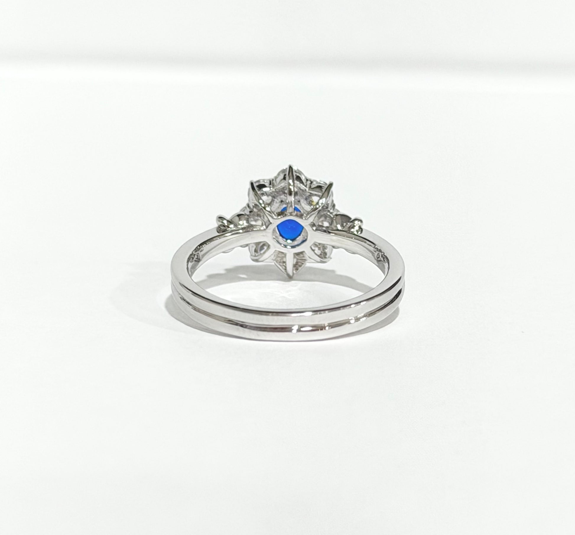 Midnight Bloom Lab-Grown Sapphire Ring - Lunelle Atelier