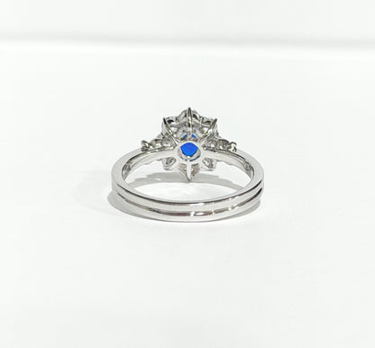 Midnight Bloom Lab-Grown Sapphire Ring - Lunelle Atelier